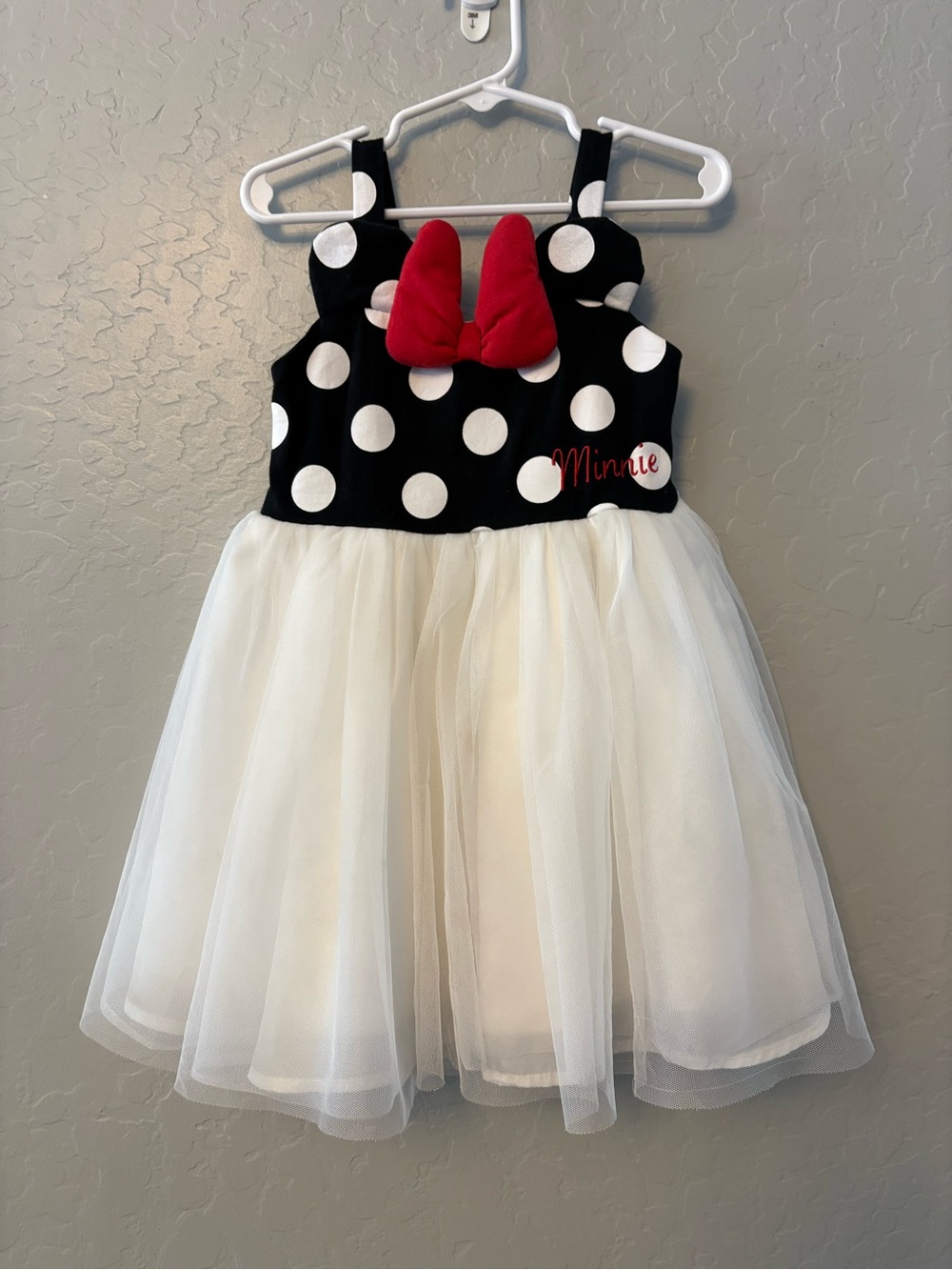 Disney Junior Minnie Mouse sleeveless polka dot tulle dress size 3t
